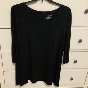 Lane Bryant Black Quarter Sleeves Flare Shirt 14 16 14/16